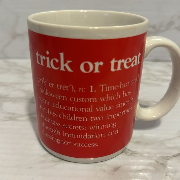 Enesco 1980s trick or treat fall Halloween decor mug coffee cup - Picture 4 of 7
